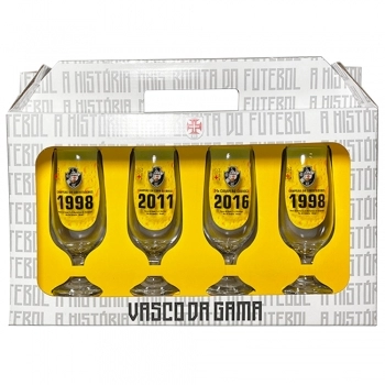 Taça Cerveja Floripa Vasco 300ml Luva com 4 Unid.