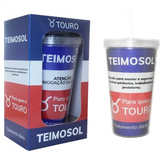 COPO PLASTICO PAREDE DUPLA TOURO 470 ML LUVA COM 1