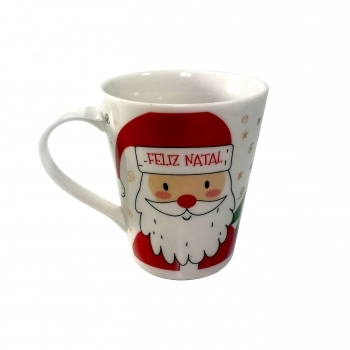 CANECA PORCELANA FELIZ NATAL LUVA COM 1