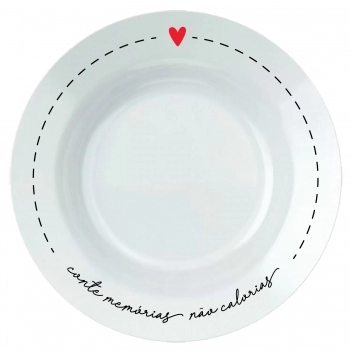 Prato Sobremesa Love Não Conte 26,5 cm