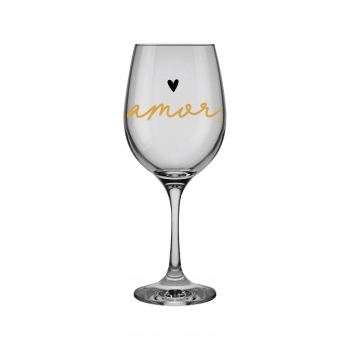 Taça Barone Água Love Gold Amor 490 ML