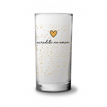 COPO MANCHESTER LOVE GOLD 300 ML - ACREDITE NO AMOR LUVA COM 1
