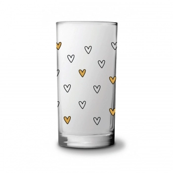 COPO MANCHESTER LOVE GOLD 300 ML - CORACAO DOURADO LUVA COM 1