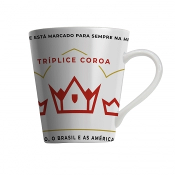 CANECA PORCELANA 290 ML FLAMENGO LUVA COM 1 - TRIPLICE COROA