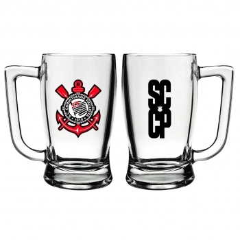 CANECA CERVEJA TABERNA 340 ML CORINTHIANS NA LUVA