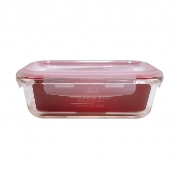 POTE BOROSILICATO RETANGULAR 1050 ML TAMPA