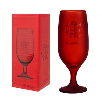 TAÇA FLORIPA PRIME 300 ML FLAMENGO VERMELHO LUVA COM 1