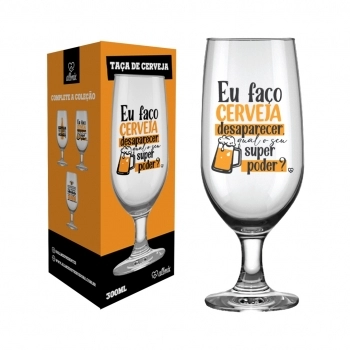 TACA FLORIPA HAPPY BEER 300 ML - EU FACO CERVEJA DESAPARECER LUVA COM 1