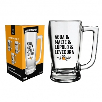CANECA CERVEJA TABERNA HAPPY BEER 340 ML - AGUA & MALTE & LUPULO & LEVEDURA LUVA COM 1