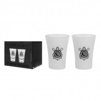 Copo Shot Prime Corinthians Branco 60 ML Luva Com 2 Unid