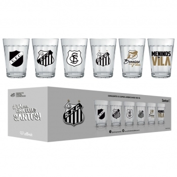 COPO AMERICANO 190 ML SANTOS LUVA COM 6