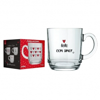 CANECA ASPEN LOVE 300 ML - FEITO COM AMOR LUVA COM 1