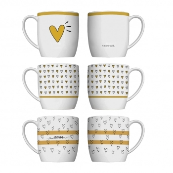 CANECA URBAN LOVE GOLD 360 ML - SORTIDO