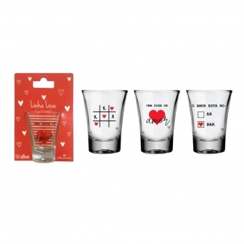 COPO SHOT LOVE VERMELHO 60 ML