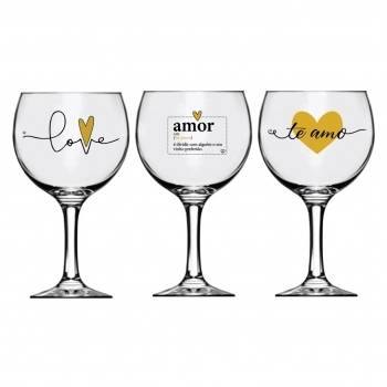Taça Royal Love Gold 615 ML Sortido