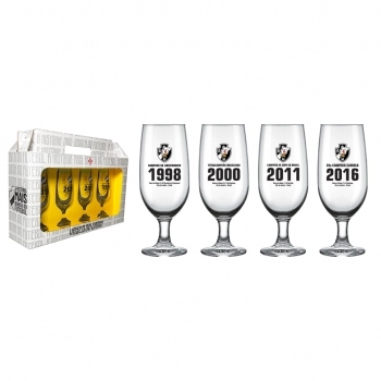 TACA CERVEJA FLORIPA 300 ML VASCO LUVA COM 4