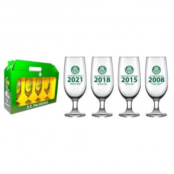 TACA CERVEJA FLORIPA 300 ML PALMEIRAS LUVA COM 4