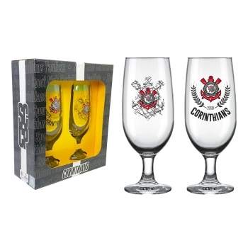 TACA CERVEJA FLORIPA 300 ML CORINTHIANS LUVA COM 2