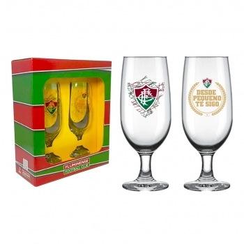 Taça Cerveja Floripa 300 ML Fluminense Luva Com 2