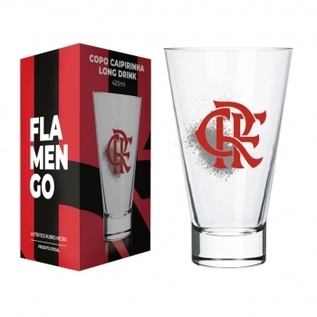 COPO ILHABELA CAIPIRINHA LONG DRINK 420 ML FLAMENGO NA LUVA