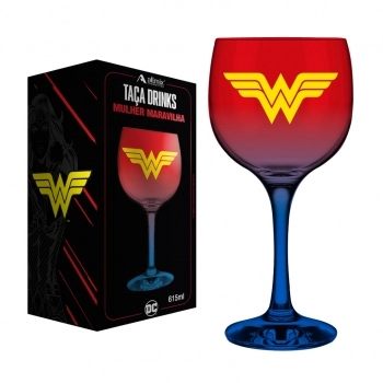 TACA DRINKS PRIME DC 615ML MULHER MARAVILHA LUVA COM 1