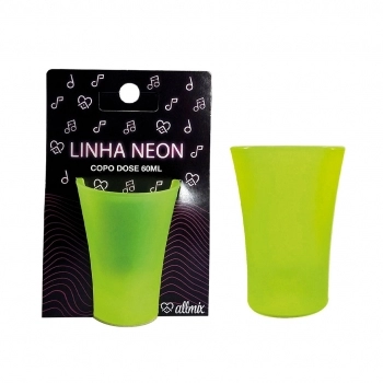 COPO SHOT NEON AMARELO 60 ML