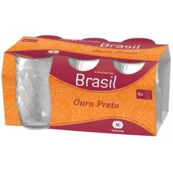 COPO MULTIUSO OURO PRETO 320 ML LUVA COM 6