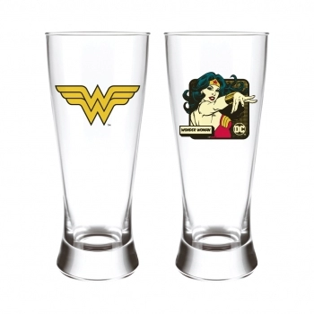 COPO LAGER DC TRADICIONAL FF 300 ML MULHER MARAVILHA LUVA COM 1