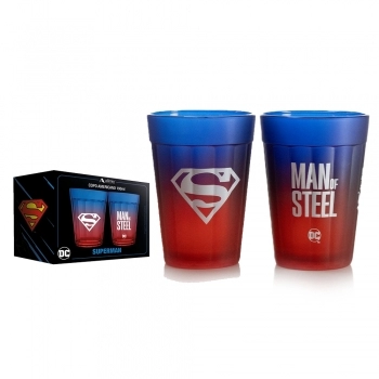 COPO AMERICANO PRIME 190 ML DC SUPER HOMEM LUVA COM 2