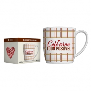 CANECA URBAN 360 ML LUVA COM 1 - CAFÉ