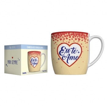 CANECA URBAN 360 ML LUVA COM 1 - EU TE AMO
