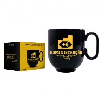 Caneca Forma Preta Administração 350 ML