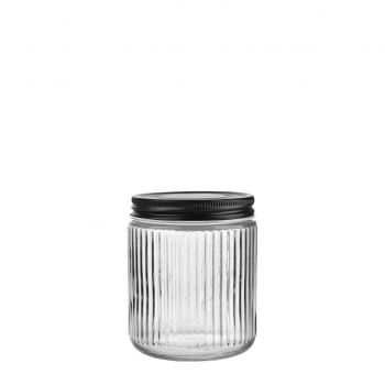 Pote De Vidro Redondo Riviera 560 ML Com Tampa