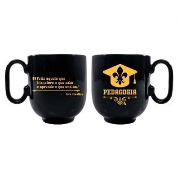 Caneca Forma Preta Pedagogia 350 ML