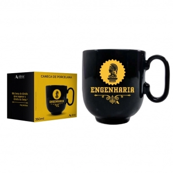 Caneca Forma Preta Engenharia 350 ML
