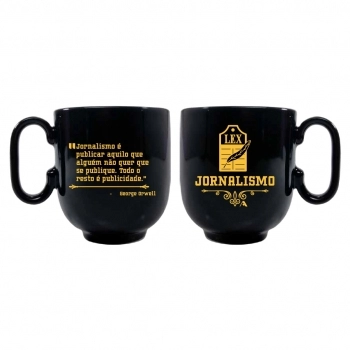 Caneca Forma Preta Jornalismo 350 ML