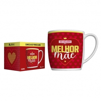 Caneca Porcelana Melhor Mãe Na Luva