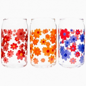 Copo Lata Flores 470 ML - Sortido