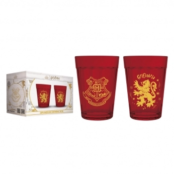 Copo Americano Prime Harry Potter Casas 190 ML - Luva Com 2 Unid - Grifinória