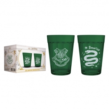 Copo Americano Prime Harry Potter Casas 190 ML - Luva Com 2 Unid - Sonserina