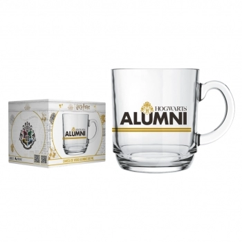 Caneca de Vidro Harry Potter Casas 300ml - Luva Com 1 Unid - Aluno