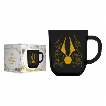 Caneca De Vidro Prime Harry Potter Elementos 300 ML - Luva Com 1 Unid - Pomo De Ouro