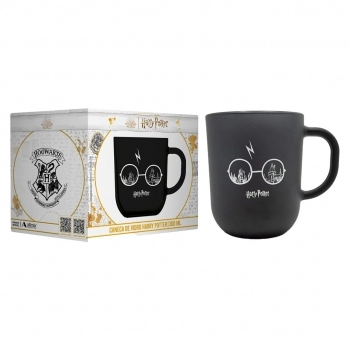 Caneca de Vidro Prime Harry Potter Elementos 300ml - Luva Com 1 Unid - Harry Potter
