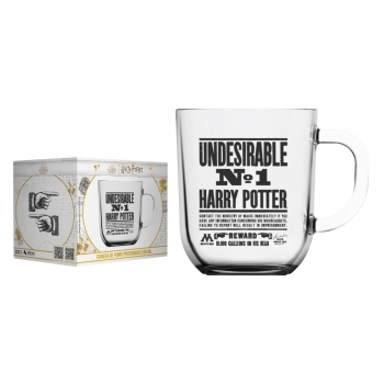 Caneca de Vidro Harry Potter Elementos 300ml - Luva Com 1 Unid - Procurado