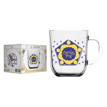 Caneca de Vidro Harry Potter Elementos 300ml - Luva Com 1 Unid - Sapos de Chocolate