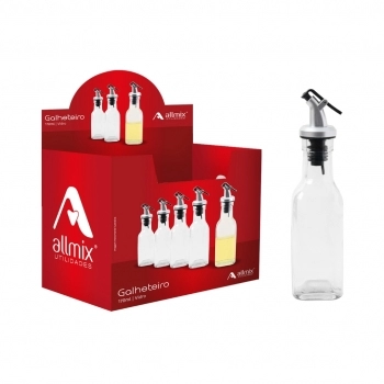 Galheteiro De Vidro Para Azeite E Vinagre 170 ML