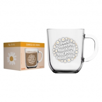 Caneca Toronto 300 ML Motivacional - Você Consegue - Luva com 1