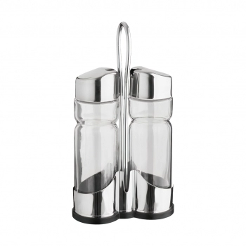 Galheteiro De Vidro Para Azeite E Vinagre 170ML Com Suporte Na Luva Com 2 Peças