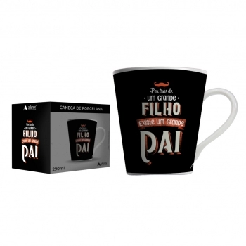 Caneca Porcelana 290ml - Pai - Luva com 1