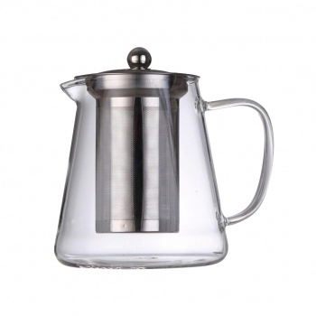 Bule Chaleira de Borossilicato com Infusor e Tampa de Inox – 750ML na Luva